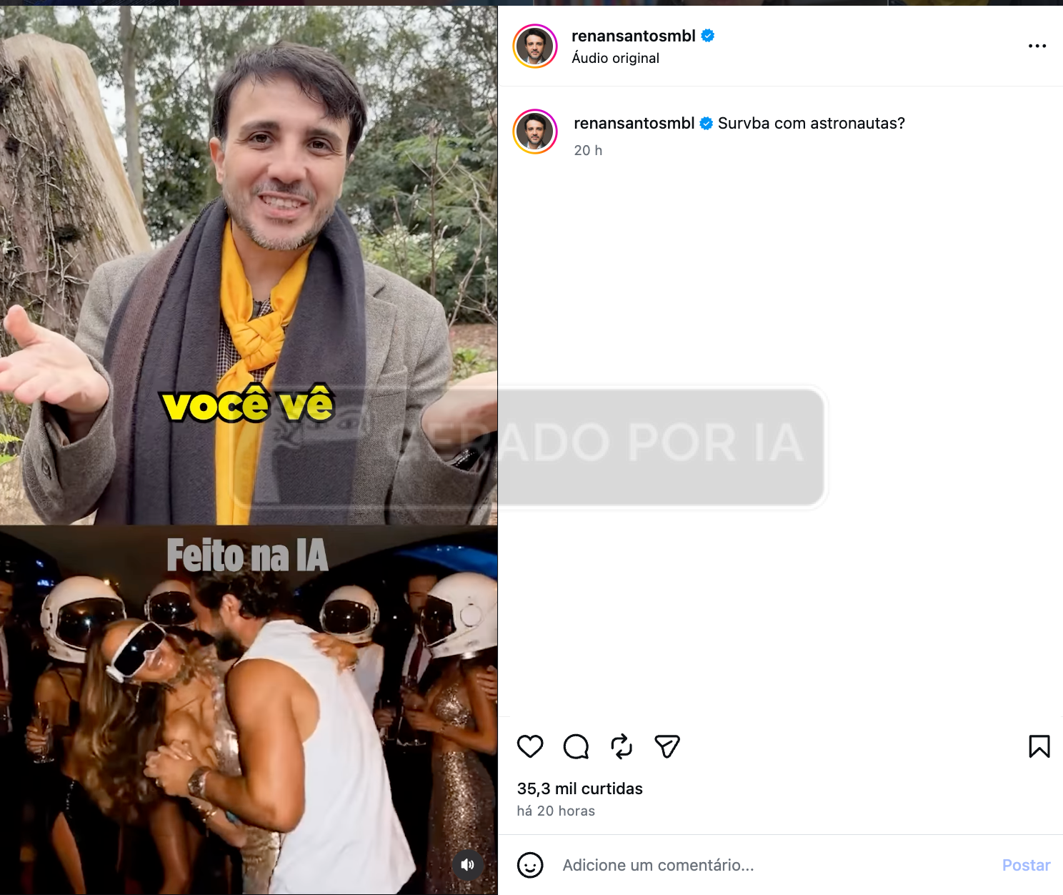 Post Renan Santos
